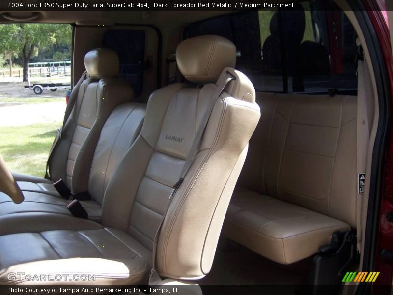 Dark Toreador Red Metallic / Medium Parchment 2004 Ford F350 Super Duty Lariat SuperCab 4x4