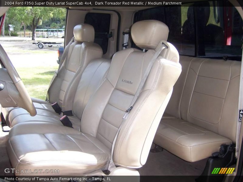 Dark Toreador Red Metallic / Medium Parchment 2004 Ford F350 Super Duty Lariat SuperCab 4x4