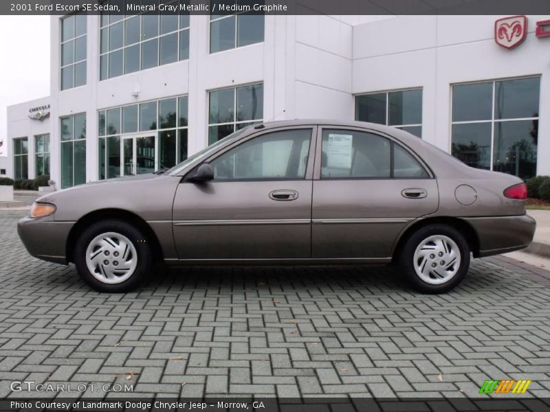 Mineral Gray Metallic / Medium Graphite 2001 Ford Escort SE Sedan