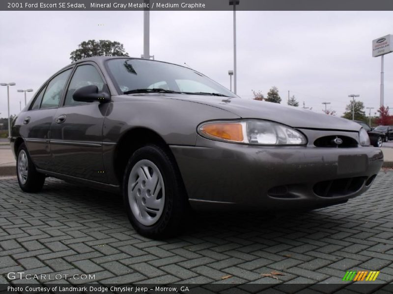 Mineral Gray Metallic / Medium Graphite 2001 Ford Escort SE Sedan