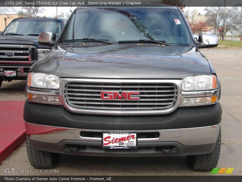 Storm Gray Metallic / Graphite 2001 GMC Sierra 2500HD SLE Crew Cab 4x4