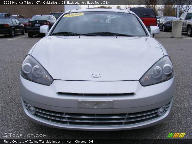 Quicksilver / GT Black Leather/Black Sport Grip 2008 Hyundai Tiburon GT