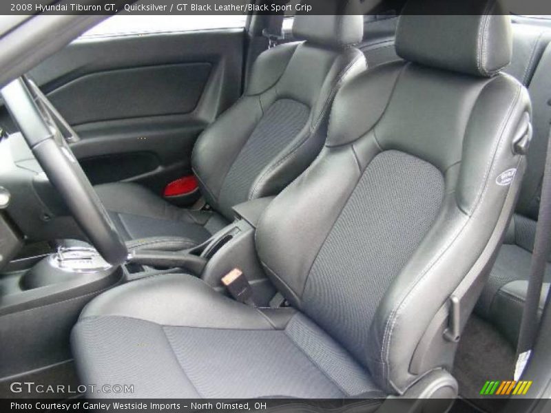 Quicksilver / GT Black Leather/Black Sport Grip 2008 Hyundai Tiburon GT