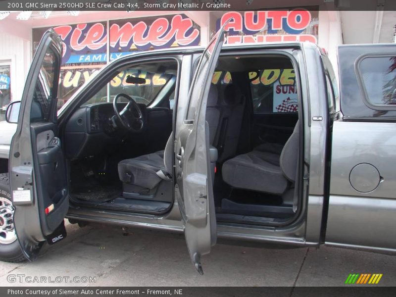Storm Gray Metallic / Graphite 2001 GMC Sierra 2500HD SLE Crew Cab 4x4