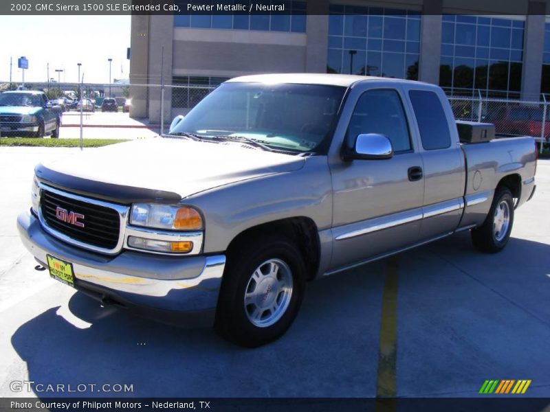 Pewter Metallic / Neutral 2002 GMC Sierra 1500 SLE Extended Cab