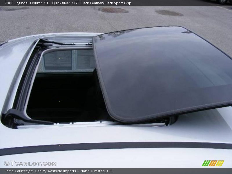Quicksilver / GT Black Leather/Black Sport Grip 2008 Hyundai Tiburon GT
