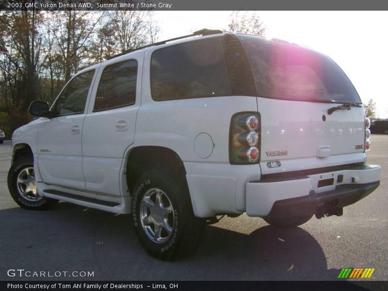 Summit White / Stone Gray 2003 GMC Yukon Denali AWD