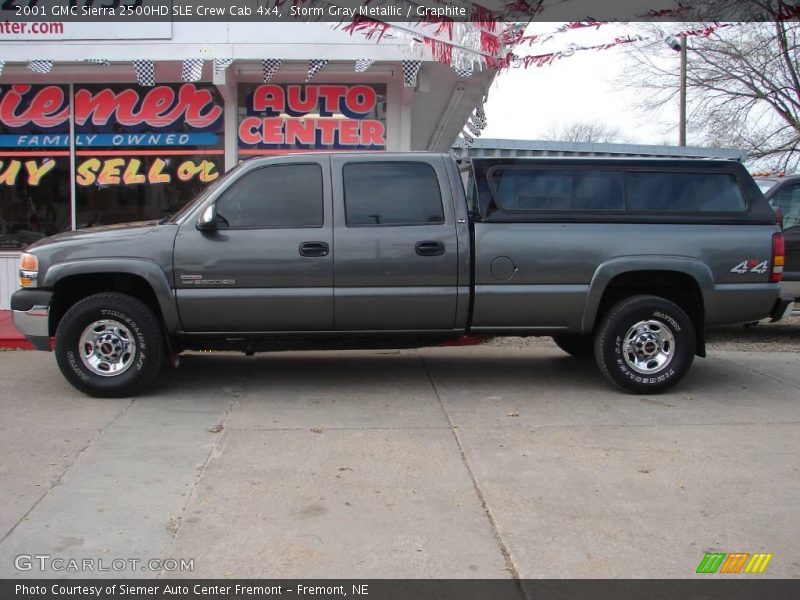 Storm Gray Metallic / Graphite 2001 GMC Sierra 2500HD SLE Crew Cab 4x4