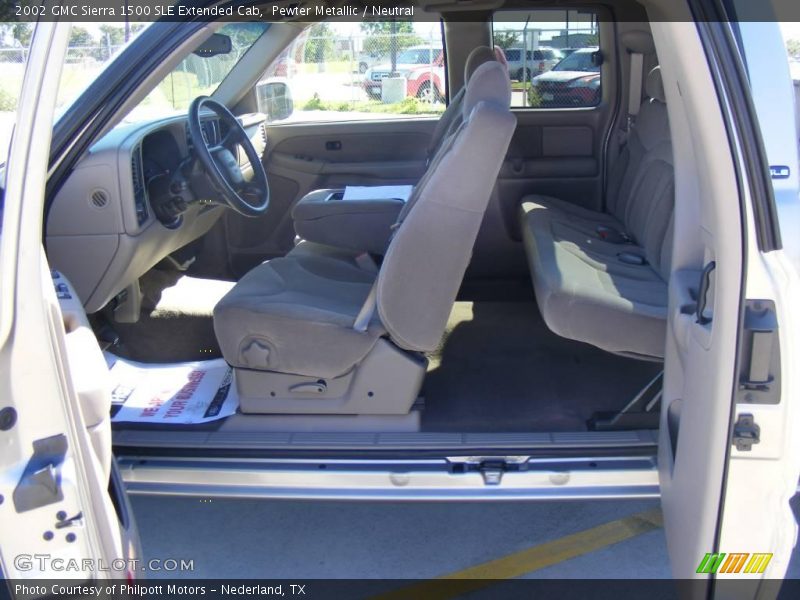 Pewter Metallic / Neutral 2002 GMC Sierra 1500 SLE Extended Cab