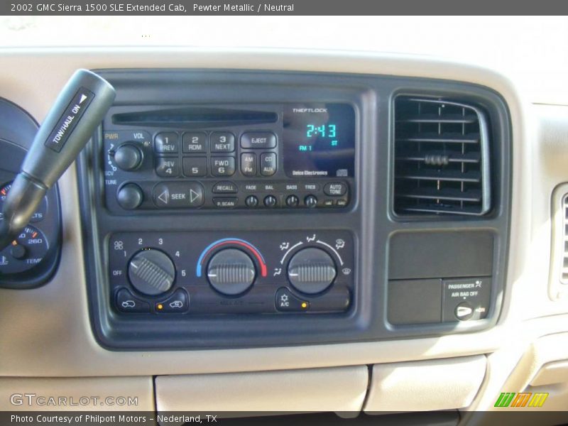 Pewter Metallic / Neutral 2002 GMC Sierra 1500 SLE Extended Cab