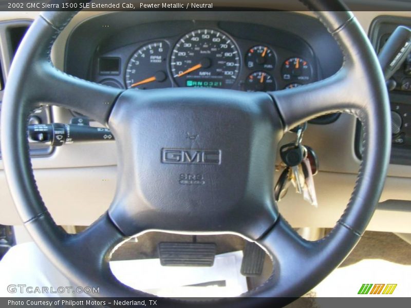 Pewter Metallic / Neutral 2002 GMC Sierra 1500 SLE Extended Cab