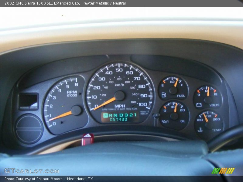 Pewter Metallic / Neutral 2002 GMC Sierra 1500 SLE Extended Cab