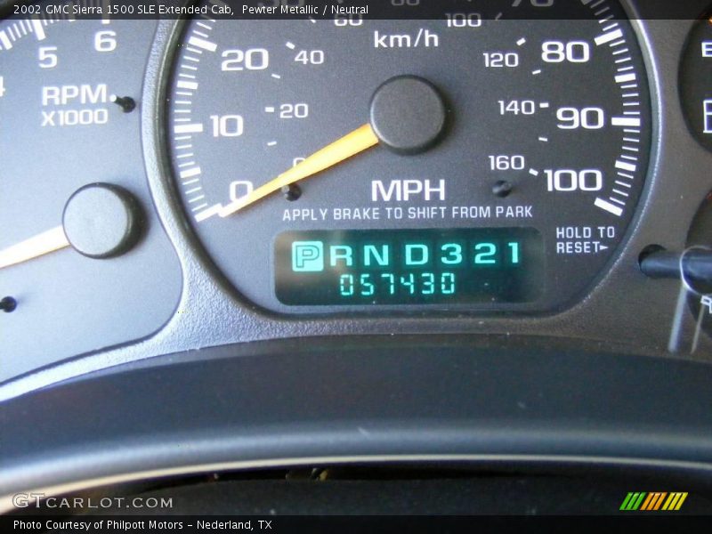 Pewter Metallic / Neutral 2002 GMC Sierra 1500 SLE Extended Cab