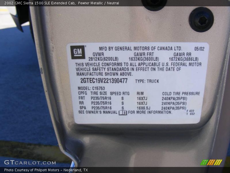 Pewter Metallic / Neutral 2002 GMC Sierra 1500 SLE Extended Cab