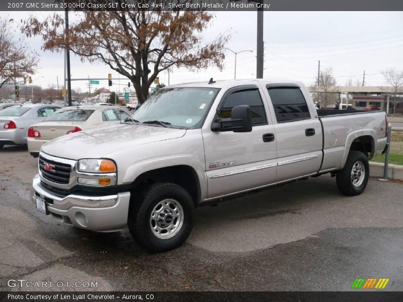 Silver Birch Metallic / Medium Gray 2007 GMC Sierra 2500HD Classic SLT Crew Cab 4x4
