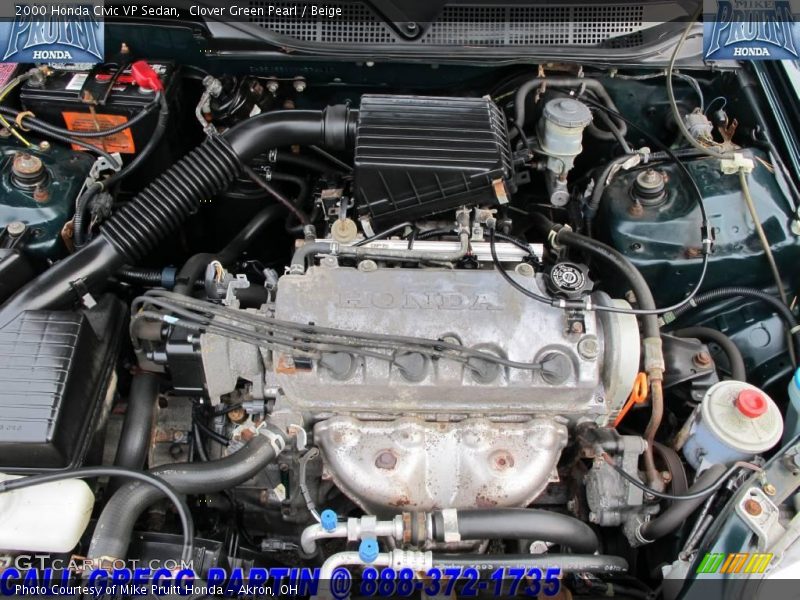 Clover Green Pearl / Beige 2000 Honda Civic VP Sedan
