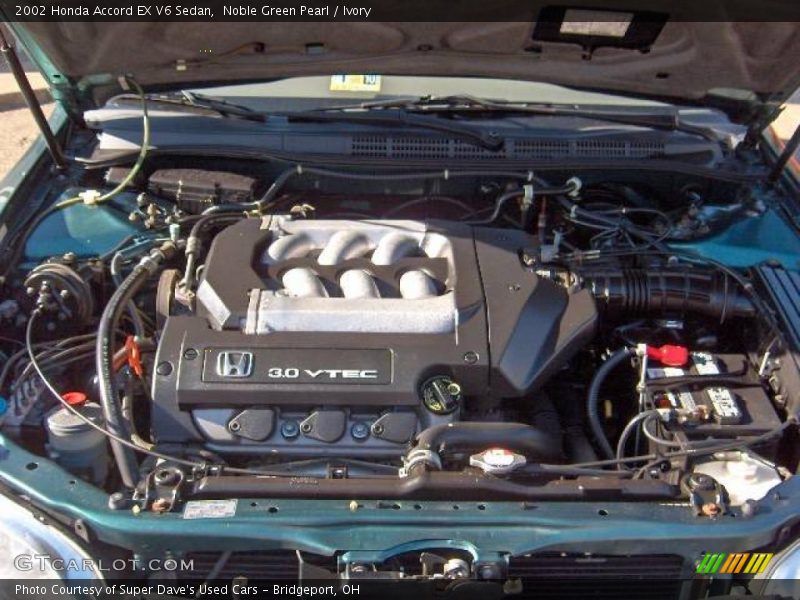 Noble Green Pearl / Ivory 2002 Honda Accord EX V6 Sedan