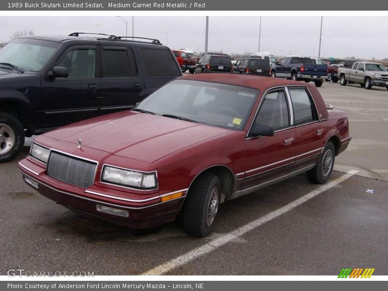 Medium Garnet Red Metallic / Red 1989 Buick Skylark Limited Sedan