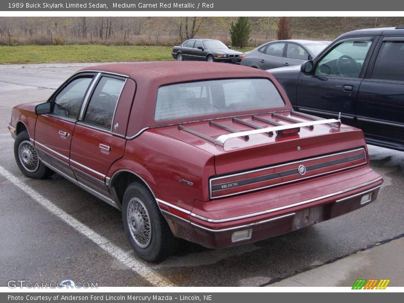 Medium Garnet Red Metallic / Red 1989 Buick Skylark Limited Sedan