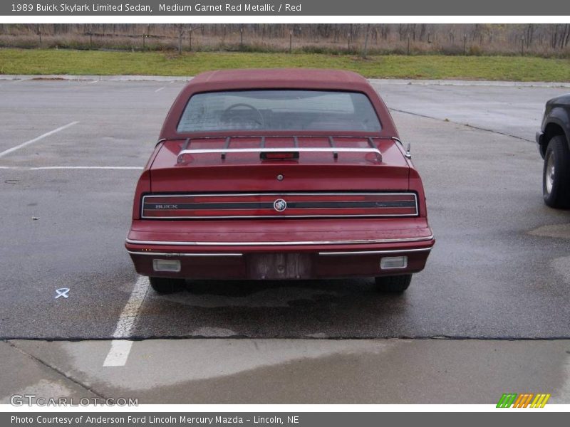 Medium Garnet Red Metallic / Red 1989 Buick Skylark Limited Sedan