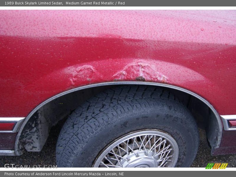 Medium Garnet Red Metallic / Red 1989 Buick Skylark Limited Sedan