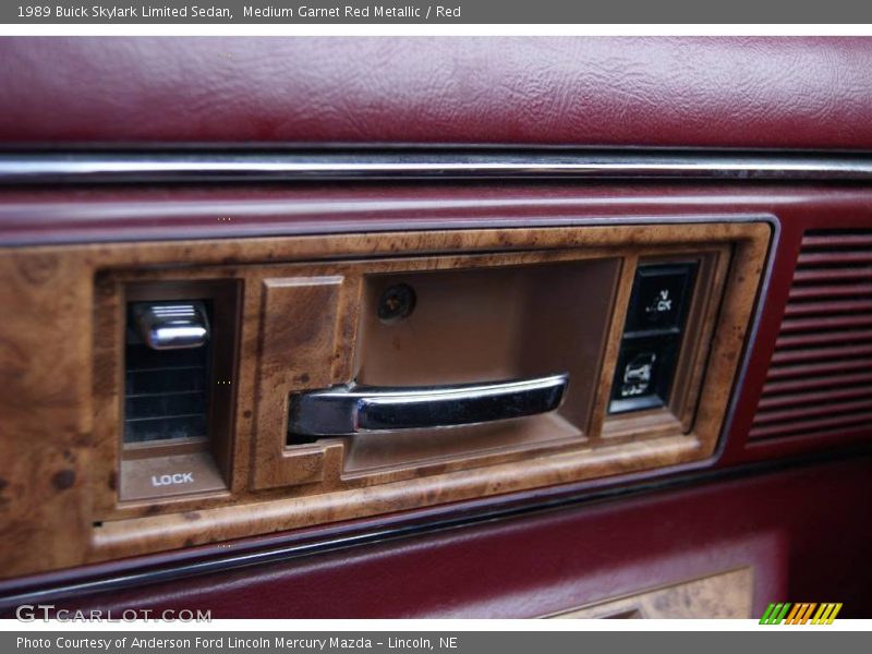 Medium Garnet Red Metallic / Red 1989 Buick Skylark Limited Sedan