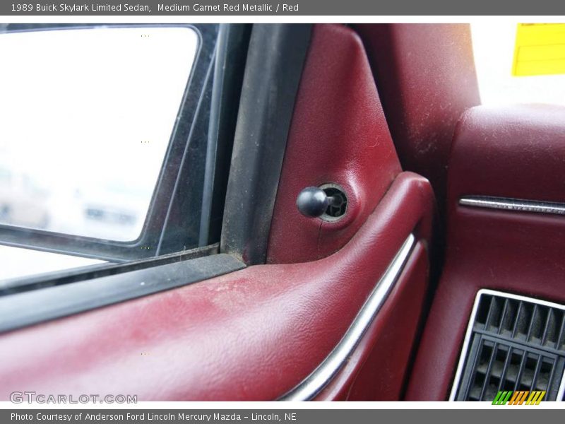 Medium Garnet Red Metallic / Red 1989 Buick Skylark Limited Sedan