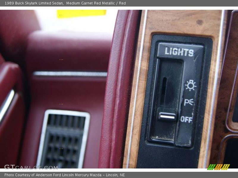 Medium Garnet Red Metallic / Red 1989 Buick Skylark Limited Sedan