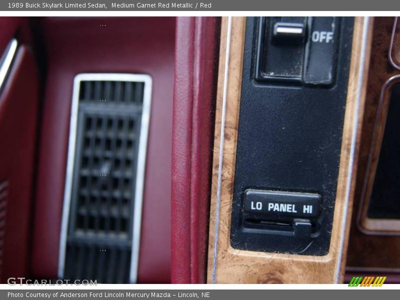Medium Garnet Red Metallic / Red 1989 Buick Skylark Limited Sedan