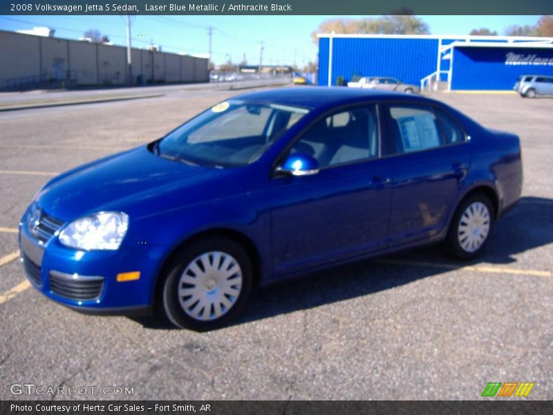 Laser Blue Metallic / Anthracite Black 2008 Volkswagen Jetta S Sedan