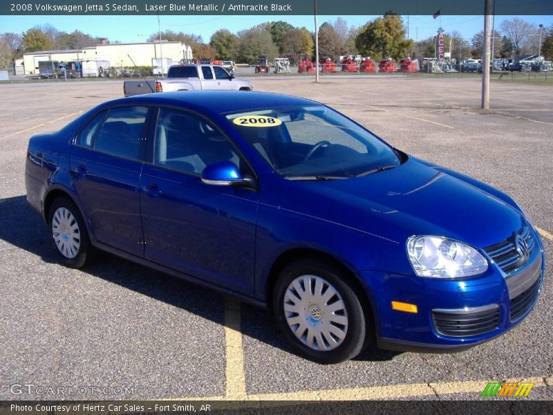 Laser Blue Metallic / Anthracite Black 2008 Volkswagen Jetta S Sedan
