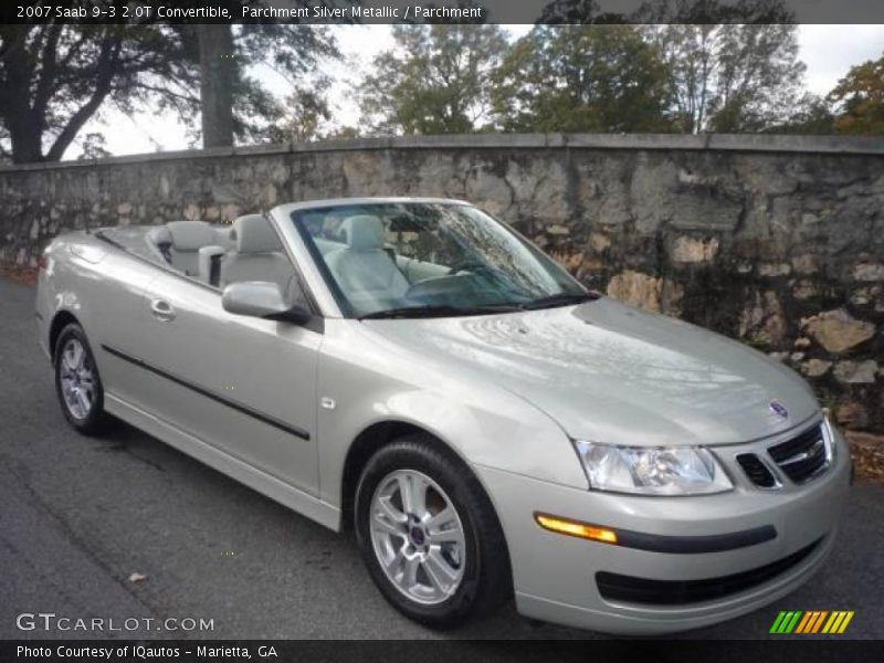 Parchment Silver Metallic / Parchment 2007 Saab 9-3 2.0T Convertible