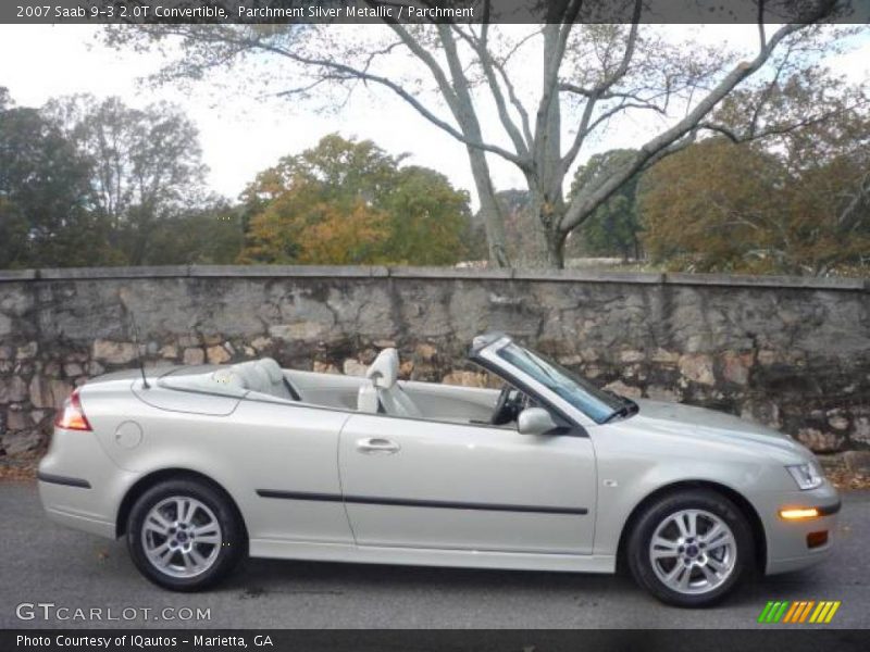 Parchment Silver Metallic / Parchment 2007 Saab 9-3 2.0T Convertible