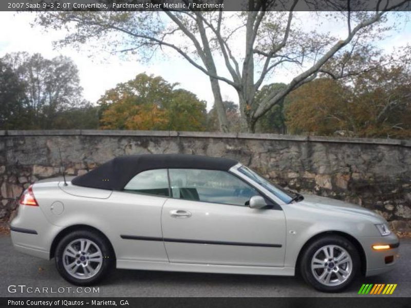 Parchment Silver Metallic / Parchment 2007 Saab 9-3 2.0T Convertible