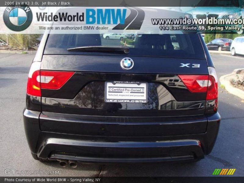 Jet Black / Black 2006 BMW X3 3.0i