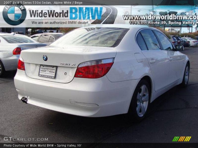 Alpine White / Beige 2007 BMW 5 Series 530xi Sedan