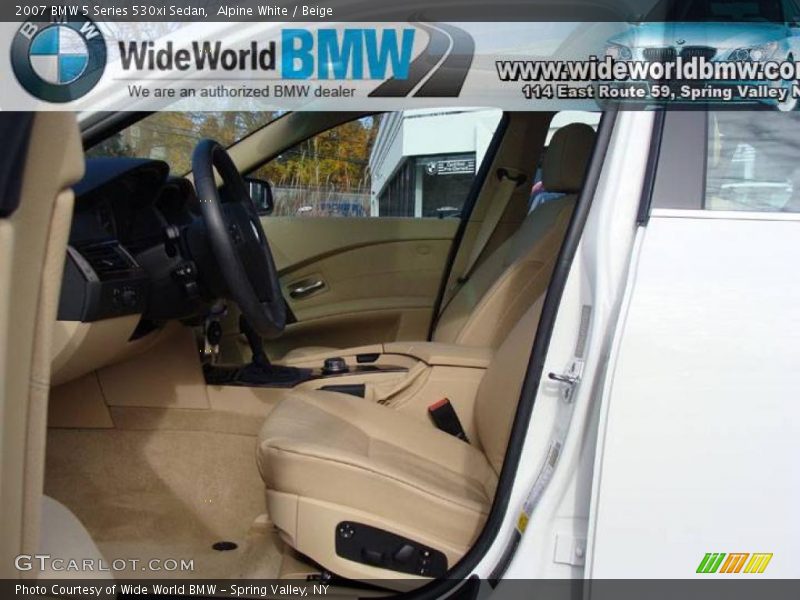 Alpine White / Beige 2007 BMW 5 Series 530xi Sedan