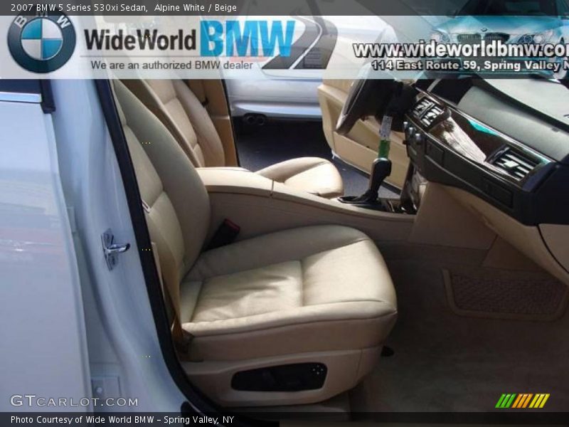 Alpine White / Beige 2007 BMW 5 Series 530xi Sedan