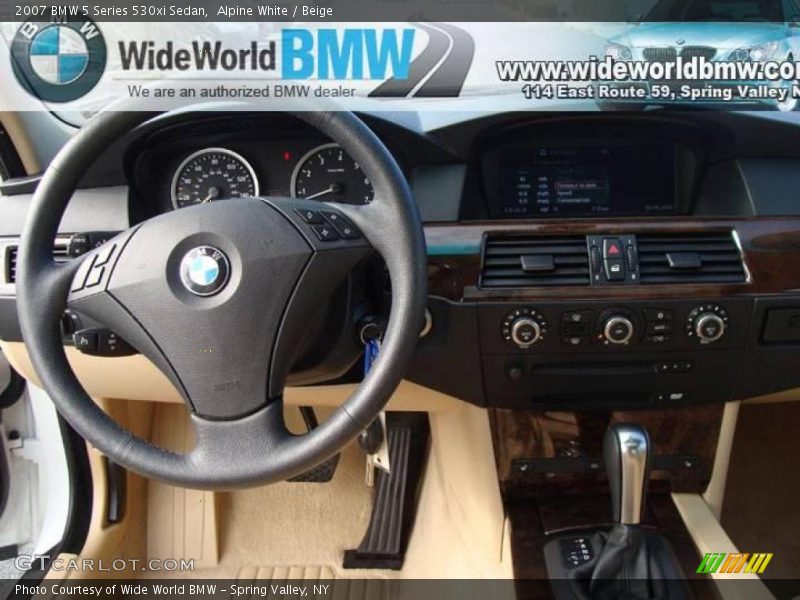 Alpine White / Beige 2007 BMW 5 Series 530xi Sedan