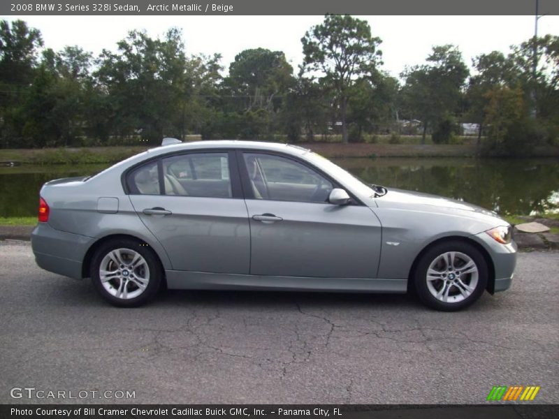 Arctic Metallic / Beige 2008 BMW 3 Series 328i Sedan