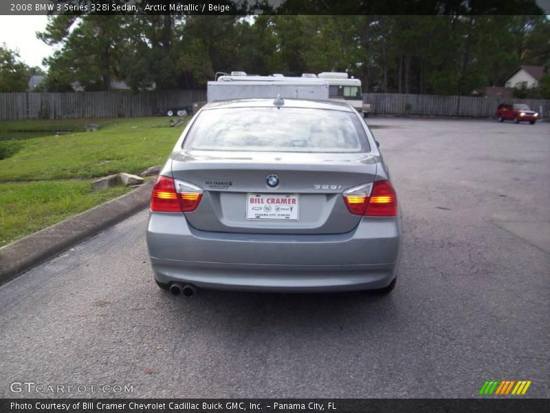 Arctic Metallic / Beige 2008 BMW 3 Series 328i Sedan