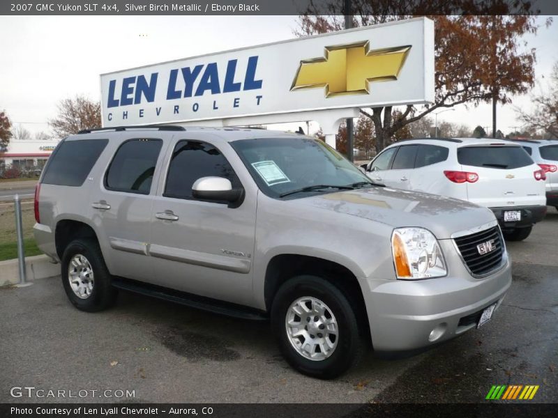 Silver Birch Metallic / Ebony Black 2007 GMC Yukon SLT 4x4