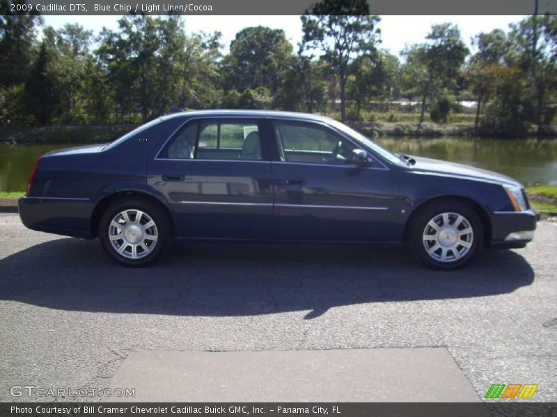 Blue Chip / Light Linen/Cocoa 2009 Cadillac DTS