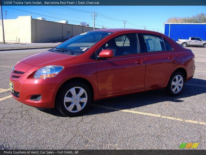Barcelona Red Pearl / Dark Charcoal 2008 Toyota Yaris Sedan