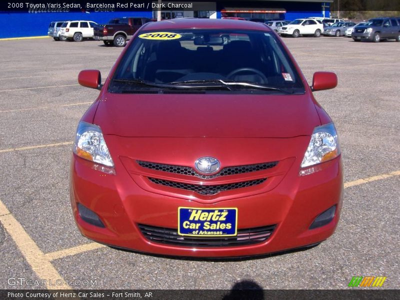 Barcelona Red Pearl / Dark Charcoal 2008 Toyota Yaris Sedan