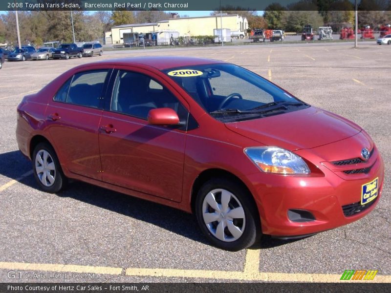 Barcelona Red Pearl / Dark Charcoal 2008 Toyota Yaris Sedan
