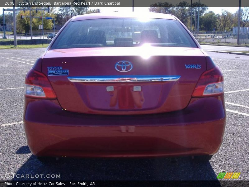 Barcelona Red Pearl / Dark Charcoal 2008 Toyota Yaris Sedan
