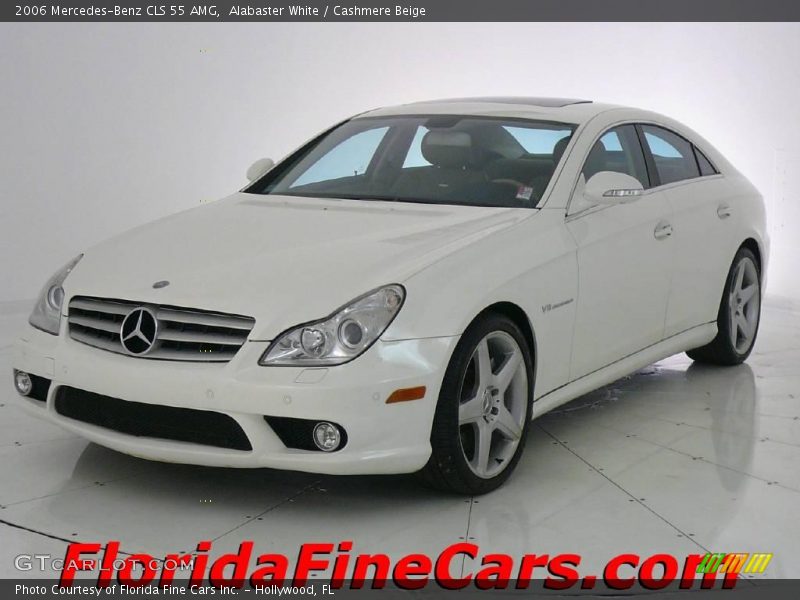 Alabaster White / Cashmere Beige 2006 Mercedes-Benz CLS 55 AMG