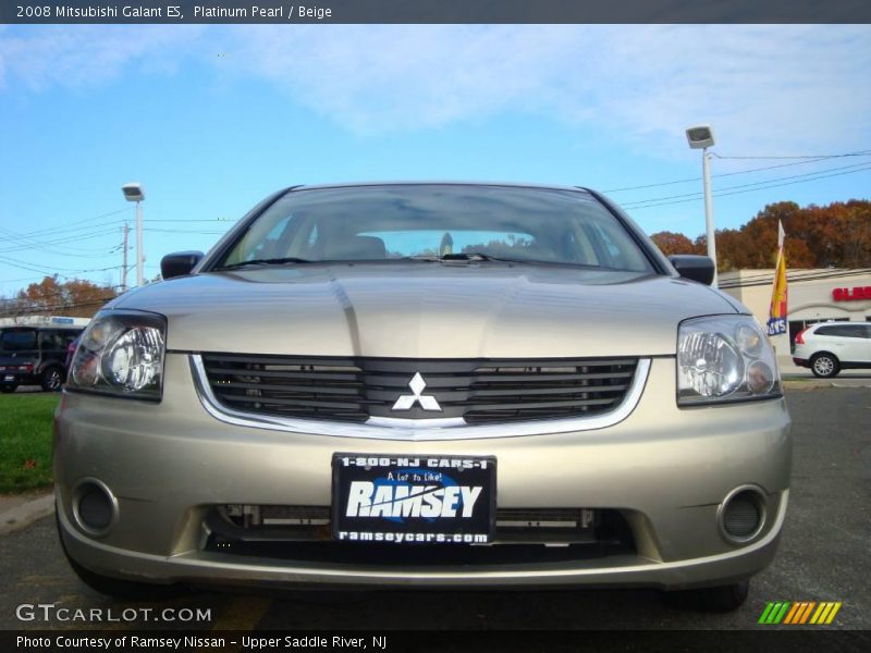 Platinum Pearl / Beige 2008 Mitsubishi Galant ES