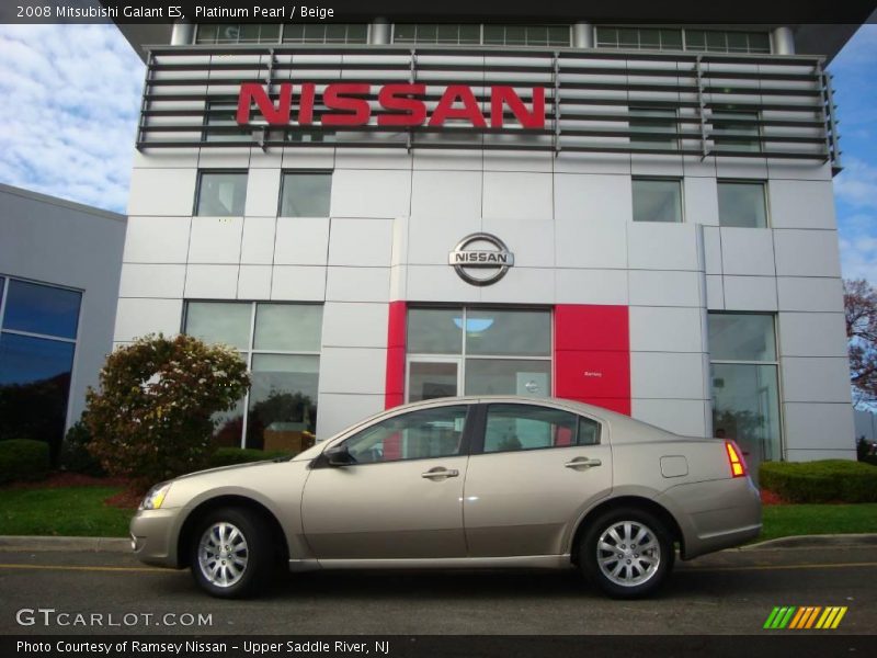 Platinum Pearl / Beige 2008 Mitsubishi Galant ES